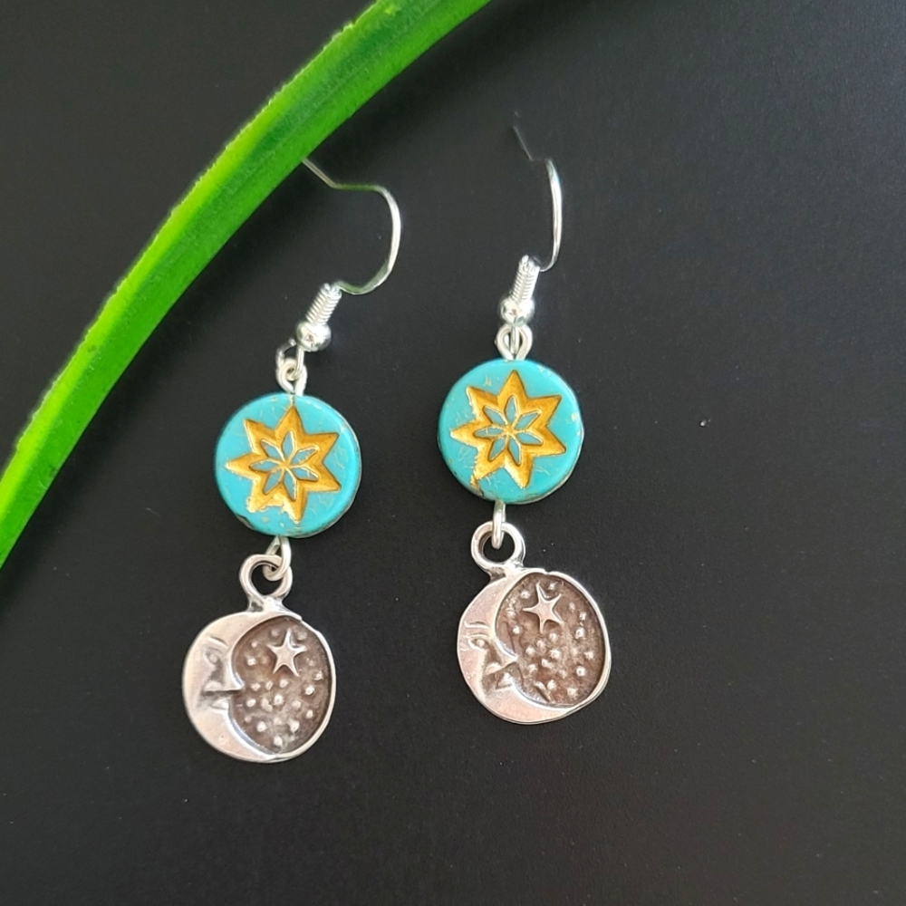 Handmade Sterling Silver Celestial Earrings